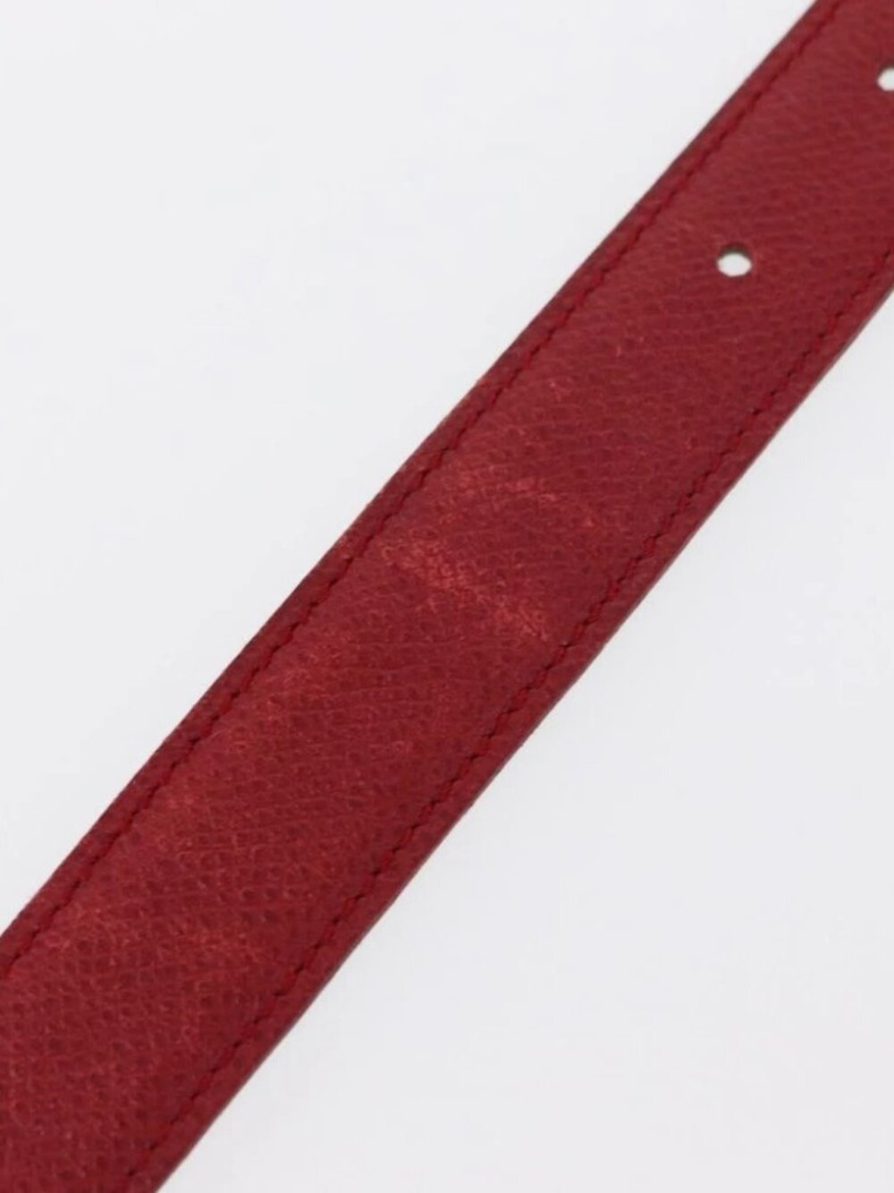 HERMES Constance Belt Leather 28.7" Red Auth - Picture 9 of 11